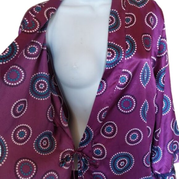Purple Robe with Bold Psychedelic Print Size Small / Medium - Picture 4 of 5